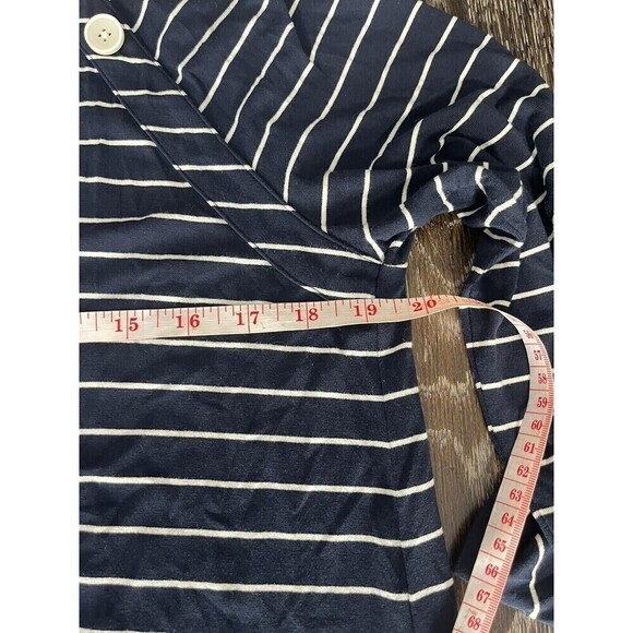 J Jill Wearever Navy White Stripe Tunic Top Large Tall - Picture 8 of 8